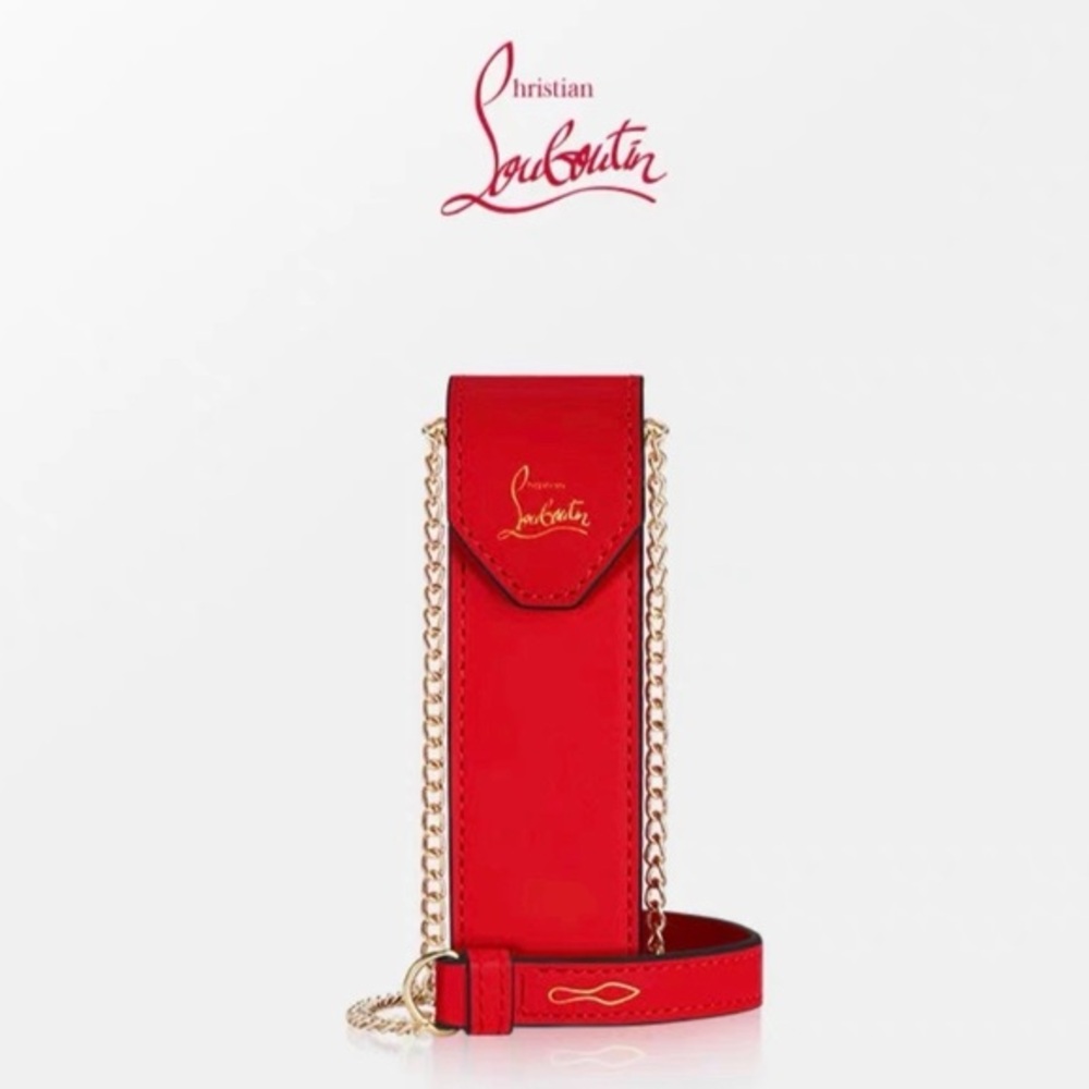 Christian Louboutin Lipstick Case with‎ Crossbody Chain Holiday Party